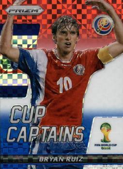 2014 Panini Prizm FIFA World Cup Brazil - Cup Captains Prizms Red, White and Blue Power Plaid #3 Bryan Ruiz Front