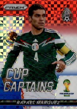2014 Panini Prizm FIFA World Cup Brazil - Cup Captains Prizms Red, White and Blue Power Plaid #24 Rafael Marquez Front