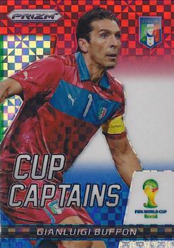 2014 Panini Prizm FIFA World Cup Brazil - Cup Captains Prizms Red, White and Blue Power Plaid #10 Gianluigi Buffon Front