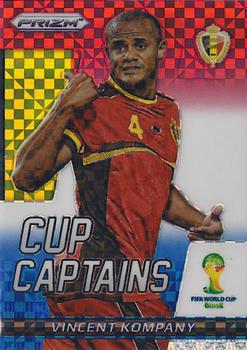 2014 Panini Prizm FIFA World Cup Brazil - Cup Captains Prizms Red, White and Blue Power Plaid #30 Vincent Kompany Front