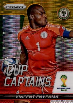 2014 Panini Prizm FIFA World Cup Brazil - Cup Captains Prizms Yellow and Red Pulsar #29 Vincent Enyeama Front