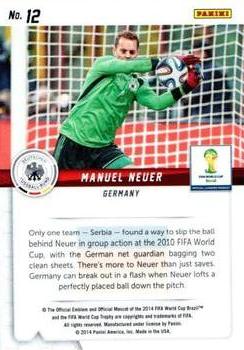 2014 Panini Prizm FIFA World Cup Brazil - Guardians #12 Manuel Neuer Back