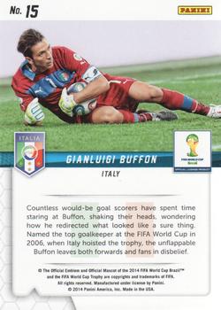 2014 Panini Prizm FIFA World Cup Brazil - Guardians #15 Gianluigi Buffon Back