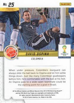 2014 Panini Prizm FIFA World Cup Brazil - Guardians #25 David Ospina Back