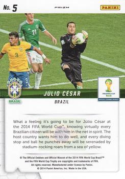 2014 Panini Prizm FIFA World Cup Brazil - Guardians Prizms #5 Julio Cesar Back
