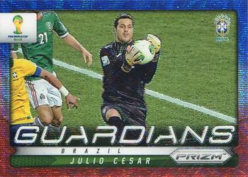 2014 Panini Prizm FIFA World Cup Brazil - Guardians Prizms Blue and Red Blue Wave #5 Julio Cesar Front
