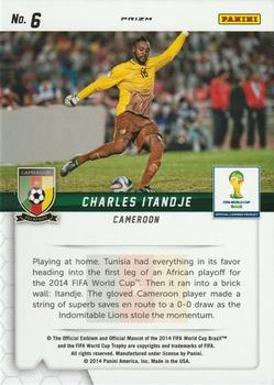 2014 Panini Prizm FIFA World Cup Brazil - Guardians Prizms Blue and Red Blue Wave #6 Charles Itandje Back