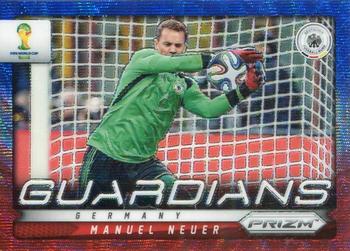 2014 Panini Prizm FIFA World Cup Brazil - Guardians Prizms Blue and Red Blue Wave #12 Manuel Neuer Front