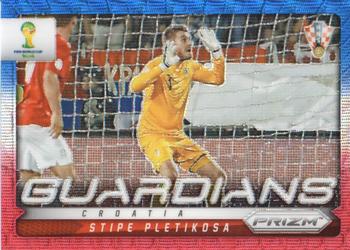 2014 Panini Prizm FIFA World Cup Brazil - Guardians Prizms Blue and Red Blue Wave #14 Stipe Pletikosa Front