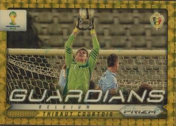 2014 Panini Prizm FIFA World Cup Brazil - Guardians Prizms Gold Power #3 Thibaut Courtois Front