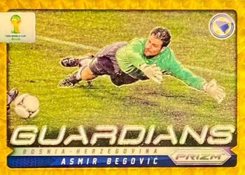 2014 Panini Prizm FIFA World Cup Brazil - Guardians Prizms Gold Power #4 Asmir Begovic Front