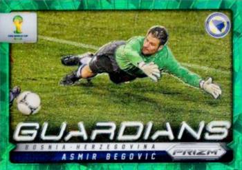 2014 Panini Prizm FIFA World Cup Brazil - Guardians Prizms Green Crystal #4 Asmir Begovic Front