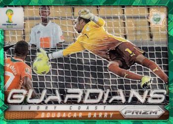 2014 Panini Prizm FIFA World Cup Brazil - Guardians Prizms Green Crystal #9 Boubacar Barry Front
