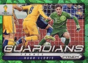 2014 Panini Prizm FIFA World Cup Brazil - Guardians Prizms Green Crystal #11 Hugo Lloris Front