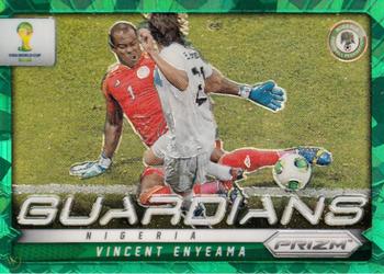 2014 Panini Prizm FIFA World Cup Brazil - Guardians Prizms Green Crystal #18 Vincent Enyeama Front