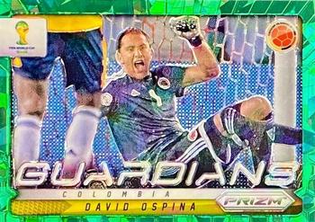 2014 Panini Prizm FIFA World Cup Brazil - Guardians Prizms Green Crystal #25 David Ospina Front