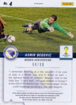 2014 Panini Prizm FIFA World Cup Brazil - Guardians Prizms Purple #4 Asmir Begovic Back