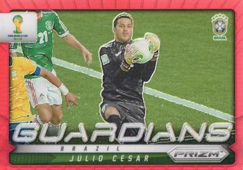 2014 Panini Prizm FIFA World Cup Brazil - Guardians Prizms Red #5 Julio Cesar Front