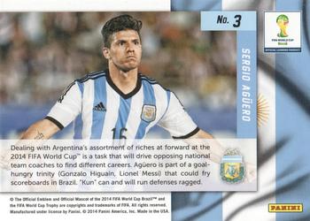 2014 Panini Prizm FIFA World Cup Brazil - Net Finders #3 Sergio Aguero Back