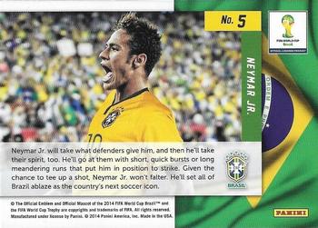 2014 Panini Prizm FIFA World Cup Brazil - Net Finders #5 Neymar Jr. Back