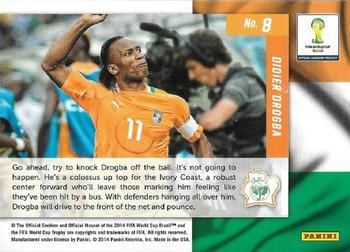 2014 Panini Prizm FIFA World Cup Brazil - Net Finders #8 Didier Drogba Back