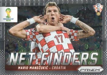 2014 Panini Prizm FIFA World Cup Brazil - Net Finders #15 Mario Mandzukic Front