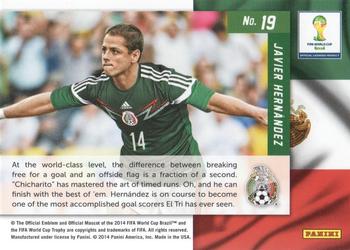 2014 Panini Prizm FIFA World Cup Brazil - Net Finders #19 Javier Hernandez Back