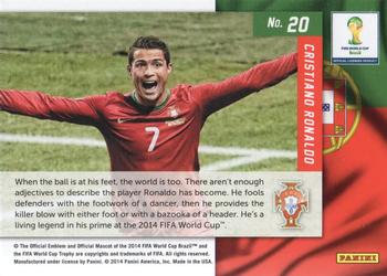2014 Panini Prizm FIFA World Cup Brazil - Net Finders #20 Cristiano Ronaldo Back