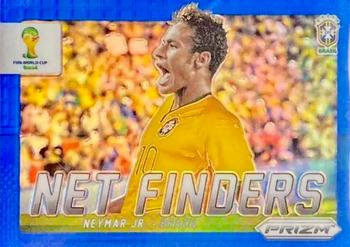 2014 Panini Prizm FIFA World Cup Brazil - Net Finders Prizms Blue #5 Neymar Jr. Front