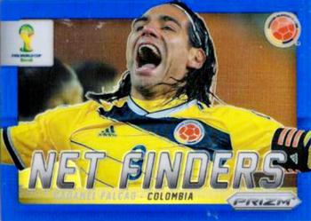 2014 Panini Prizm FIFA World Cup Brazil - Net Finders Prizms Blue #7 Radamel Falcao Front