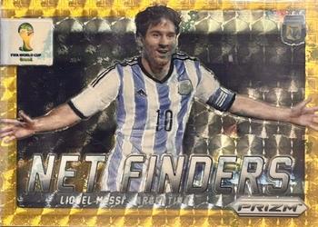 2014 Panini Prizm FIFA World Cup Brazil - Net Finders Prizms Gold Power #2 Lionel Messi Front