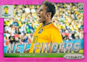 2014 Panini Prizm FIFA World Cup Brazil - Net Finders Prizms Purple #5 Neymar Jr. Front