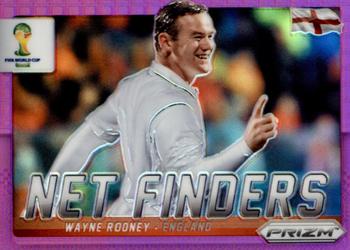 2014 Panini Prizm FIFA World Cup Brazil - Net Finders Prizms Purple #9 Wayne Rooney Front