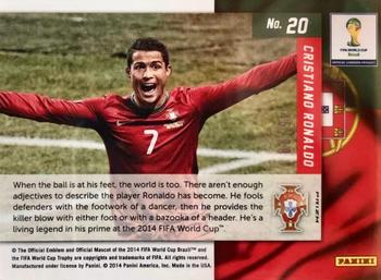 2014 Panini Prizm FIFA World Cup Brazil - Net Finders Prizms Purple #20 Cristiano Ronaldo Back
