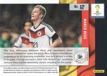 2014 Panini Prizm FIFA World Cup Brazil - Net Finders Prizms Red, White and Blue Power Plaid #12 Marco Reus Back