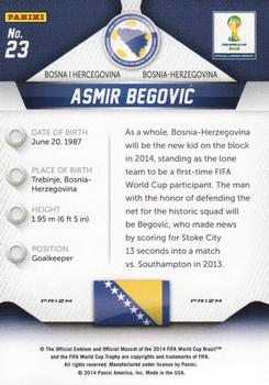 2014 Panini Prizm FIFA World Cup Brazil - Prizms #23 Asmir Begovic Back