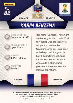 2014 Panini Prizm FIFA World Cup Brazil - Prizms #82 Karim Benzema Back