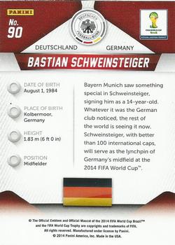 2014 Panini Prizm FIFA World Cup Brazil - Prizms #90 Bastian Schweinsteiger Back