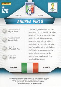 2014 Panini Prizm FIFA World Cup Brazil - Prizms #128 Andrea Pirlo Back