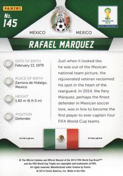 2014 Panini Prizm FIFA World Cup Brazil - Prizms #145 Rafael Marquez Back