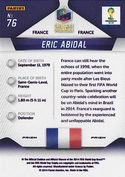 2014 Panini Prizm FIFA World Cup Brazil - Prizms #76 Eric Abidal Back