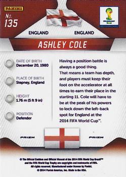 2014 Panini Prizm FIFA World Cup Brazil - Prizms #135 Ashley Cole Back