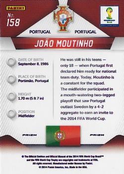 2014 Panini Prizm FIFA World Cup Brazil - Prizms #158 Joao Moutinho Back