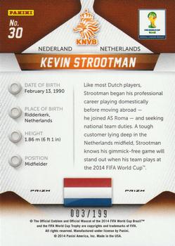2014 Panini Prizm FIFA World Cup Brazil - Prizms Blue #30 Kevin Strootman Back