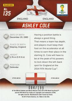 2014 Panini Prizm FIFA World Cup Brazil - Prizms Blue #135 Ashley Cole Back