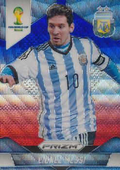 2014 Panini Prizm FIFA World Cup Brazil - Prizms Blue and Red Blue Wave #12 Lionel Messi Front