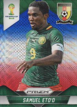 2014 Panini Prizm FIFA World Cup Brazil - Prizms Blue and Red Blue Wave #40 Samuel Eto'o Front