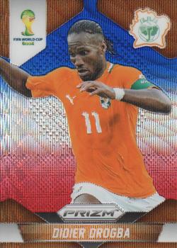 2014 Panini Prizm FIFA World Cup Brazil - Prizms Blue and Red Blue Wave #60 Didier Drogba Front