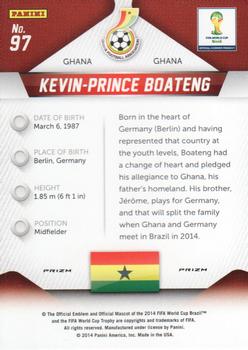 2014 Panini Prizm FIFA World Cup Brazil - Prizms Blue and Red Blue Wave #97 Kevin-Prince Boateng Back