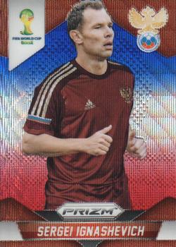 2014 Panini Prizm FIFA World Cup Brazil - Prizms Blue and Red Blue Wave #164 Sergei Ignashevich Front